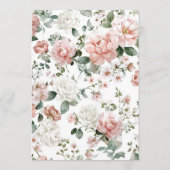 ラキタ テディベア カリッサのベビーシャワーの看板 招待状 (裏面)