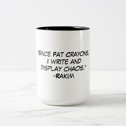 ラキム Fat Crayons ラップ引用 ツートーンマグカップ (中央)