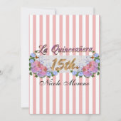 ラキンセアニェラ15th誕生日パーティーの招待 招待状 (正面)