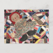 ラギッドドールオンアンティーク熱狂するキルト ポストカード (正面)