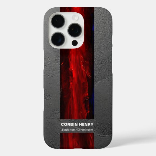 ラギッドレッドネームアブストラクトテクスチャー Case-Mate iPhoneケース (裏面)