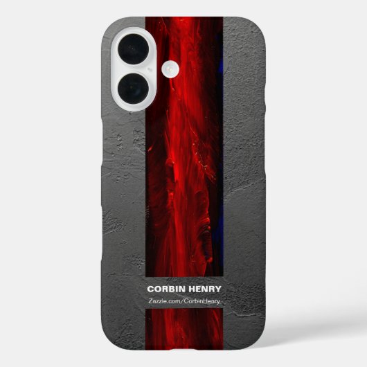 ラギッドレッドネーム抽象テクスチャー Case-Mate iPhoneケース (裏面)