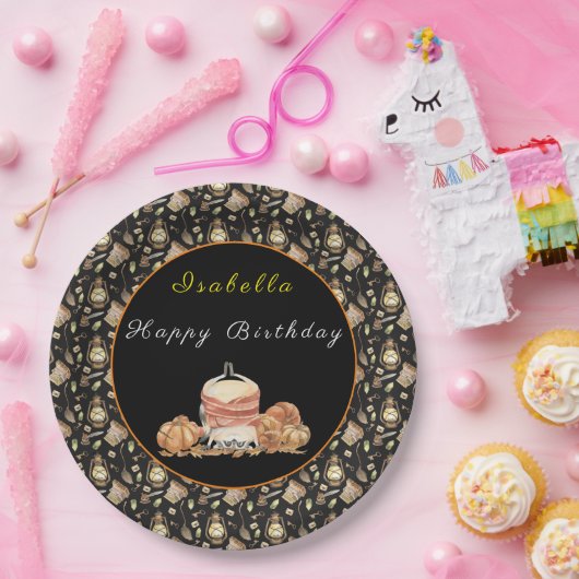 ラクおもしろいンカスタマイズ文字と色 ペーパープレート (パーティー)