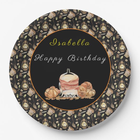 ラクおもしろいンカスタマイズ文字と色 ペーパープレート (正面)