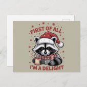 ラクおもしろいーンが最初に私は喜びのクリスマスである シーズンポストカード (正面/裏面)