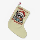 ラクおもしろいーンが最初に私は喜びのクリスマスである スモールクリスマスストッキング (正面 (吊り時))