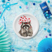 ラクおもしろいーンの吹キスラブハート ペーパープレート (パーティー)