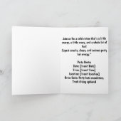 ラクおもしろいーンゴミ箱誕生日デザイン 招待状 (内部)