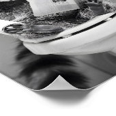 ラクおもしろいーンバスルームユーモアのあるアニマルウォールアート ポスター (角)