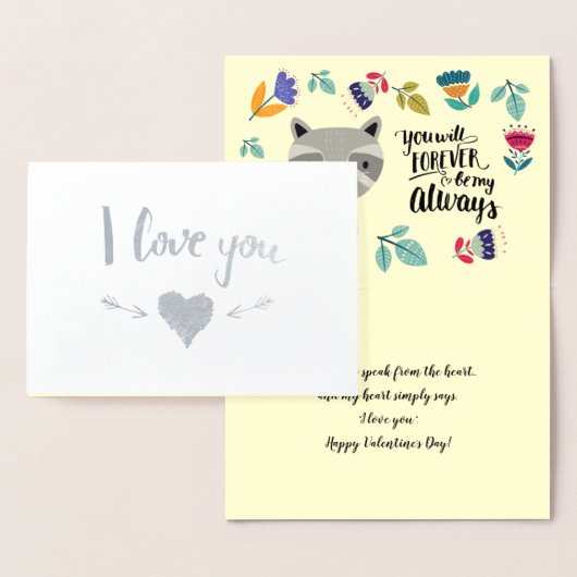 ラクおもしろいーンバレンタインデー 箔カード (ディスプレー)