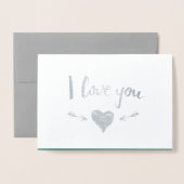 ラクおもしろいーンバレンタインデー 箔カード (封筒付き正面)