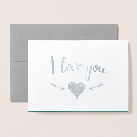 ラクおもしろいーンバレンタインデー 箔カード (封筒付き正面)