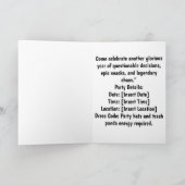 ラクおもしろいーンバースデーパーティー招待状 招待状 (内部)