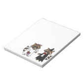 ラクおもしろいーン新郎新婦結婚の芸術 ノートパッド (回転)