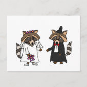 ラクおもしろいーン新郎新婦結婚の芸術 ポストカード (正面)