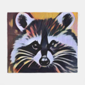 ラクお洒落ーン – 自然インスパイアデザイン フリースブランケット (正面(横))