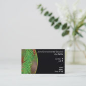 ラクウショウの群葉の水滴 名刺 (スタンド正面)