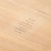 ラクエルクラシックエレガントな結婚式の日付を保存 アクリル招待状 (レイダウン)