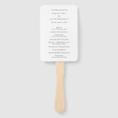 ラクエルクラシックエレガントな結婚式プログラム ハンドファン (正面)