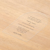 ラクエルクラシックエレガントウェディング アクリル招待状 (レイダウン)