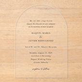 ラクエルクラシックエレガントウェディング アクリル招待状 (正面)