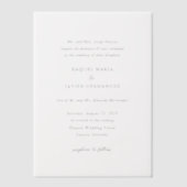 ラクエルクラシックエレガントウェディング ベラム紙招待状 (正面)