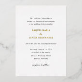 ラクエルクラシックエレガントウェディング 箔招待状 (正面)