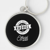 ラクエルパーソナライズされた名誕生日ギフト キーホルダー (正面)