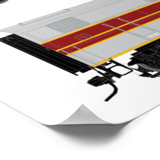 ラクカウナディーゼルF3 A-Bセット機関車ポスター ポスター (角)