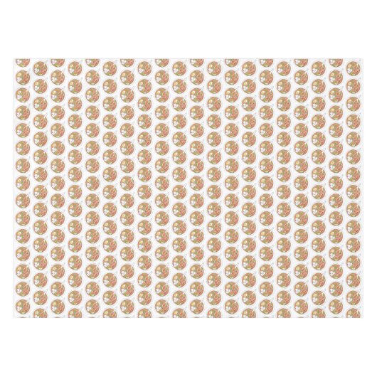 ラクサスパイシーマレーシアのココナッツヌードルスープ食品 テーブルクロス (正面(横))