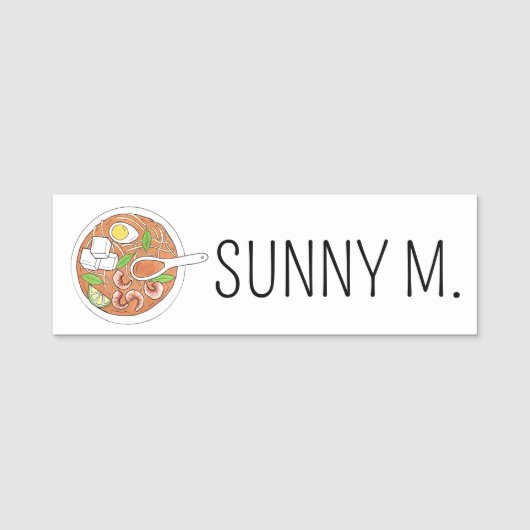 ラクサスパイシーマレーシアのココナッツヌードルスープ食品 名札 (正面)