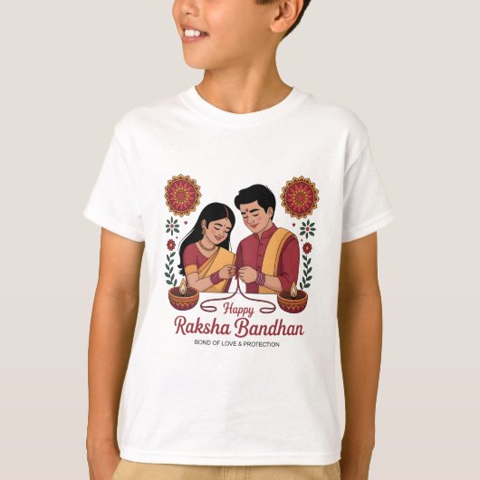 ラクシャバンダンのキッズボーイズTシャツ Tシャツ (正面)