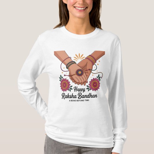 ラクシャバンダンの女性用長袖Tシャツ Tシャツ (正面)