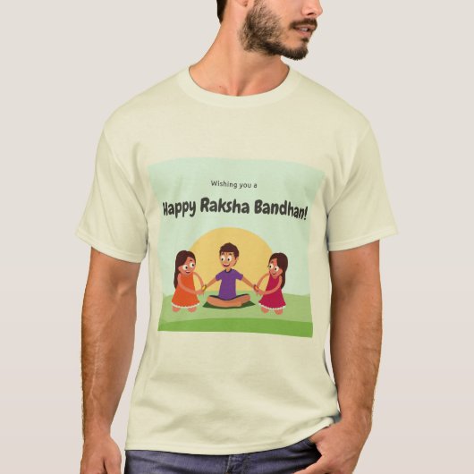 ラクシャバンダンの特別な兄弟Tシャツで永遠の絆を祝おう Tシャツ (正面)