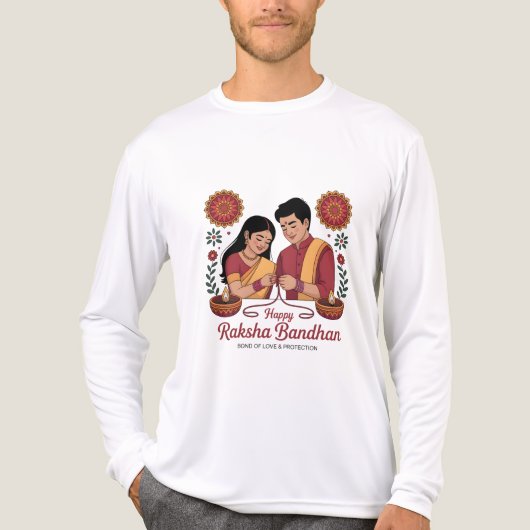 ラクシャ・バンダンの三層構造長袖シャツ トライブレンドTシャツ (正面)