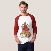 ラクシュミー サラスワティー ガネーシャ Tシャツ (正面フル)