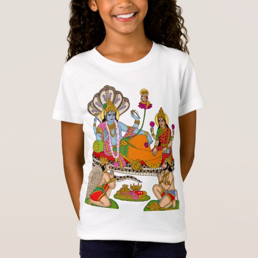 ラクシュミ・ナーラヤンTシャツ Tシャツ (正面)