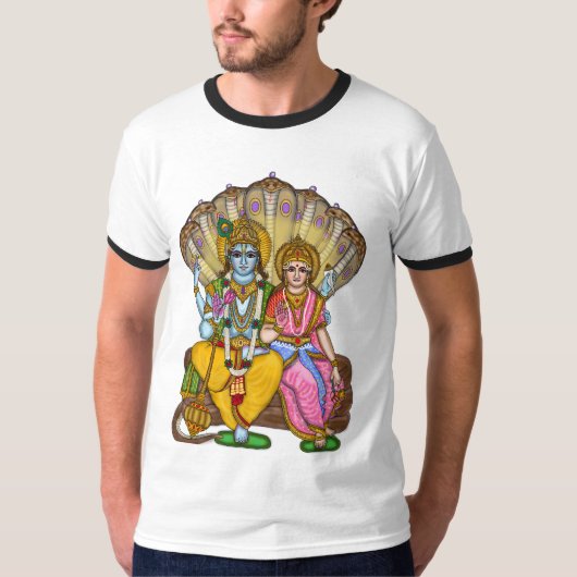 ラクシュミ・ナーラヤンTシャツ Tシャツ (正面)
