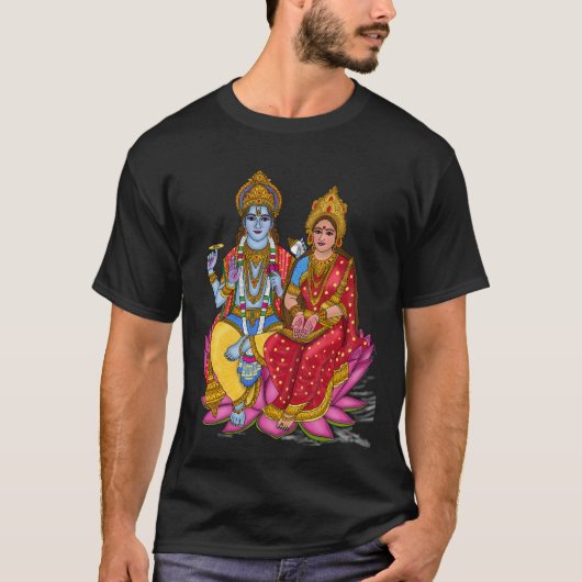 ラクシュミ・ナーラヤーンTシャツ Tシャツ (正面)