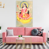 ラクスイスは蓮の玉座に座っ葉ている, c.1890 キャンバスプリント (インサイチュ (リビング))