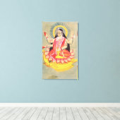 ラクスイスは蓮の玉座に座っ葉ている, c.1890 キャンバスプリント (インサイチュ (ウッドフロア))