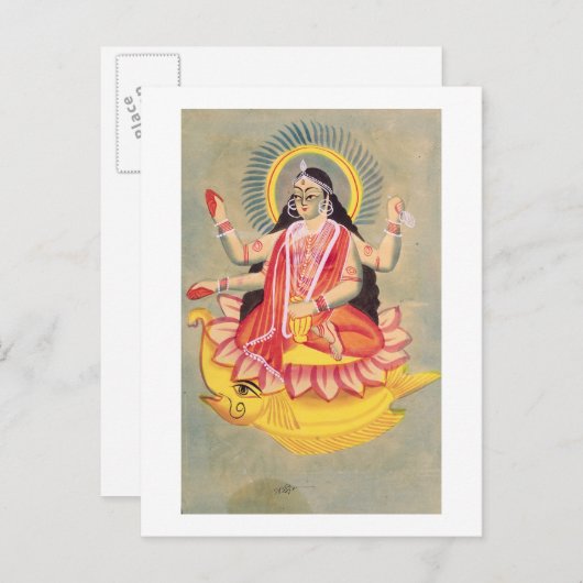 ラクスイスは蓮の玉座に座っ葉ている, c.1890 ポストカード (正面/裏面)