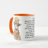 ラクダおもしろいのアドバイス マグカップ (正面左)