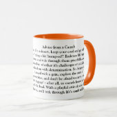 ラクダおもしろいのアドバイス マグカップ (正面右)