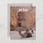 ラクダがペトラ・ヨルダンで休息 ポストカード (正面/裏面)