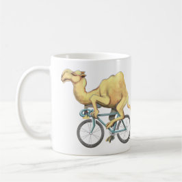 ラクダが自転車に乗る コーヒーマグカップ