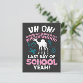 ラクダそれが学校の最後の日である何日を推測 ポストカード (スタンド正面)