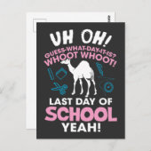 ラクダそれが学校の最後の日である何日を推測 ポストカード (正面/裏面)