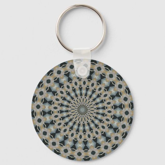 ラクダとターコイズの万華鏡 キーホルダー (正面)