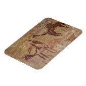 ラクダと共に描かれた古代の岩絵と マグネット (左側)